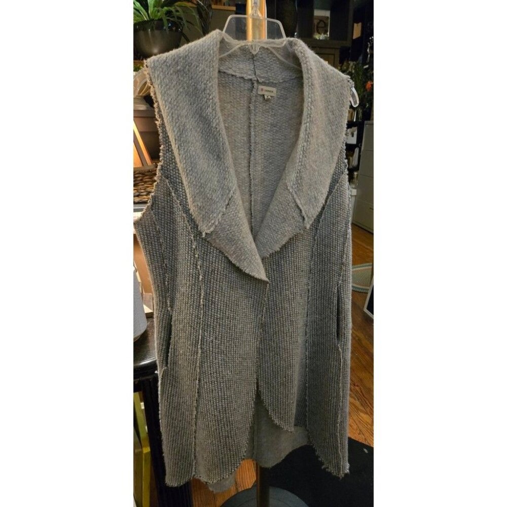 Wt #2010 Womens Medium Daniel Cremieux Long Wool Blend Vest With Pockets